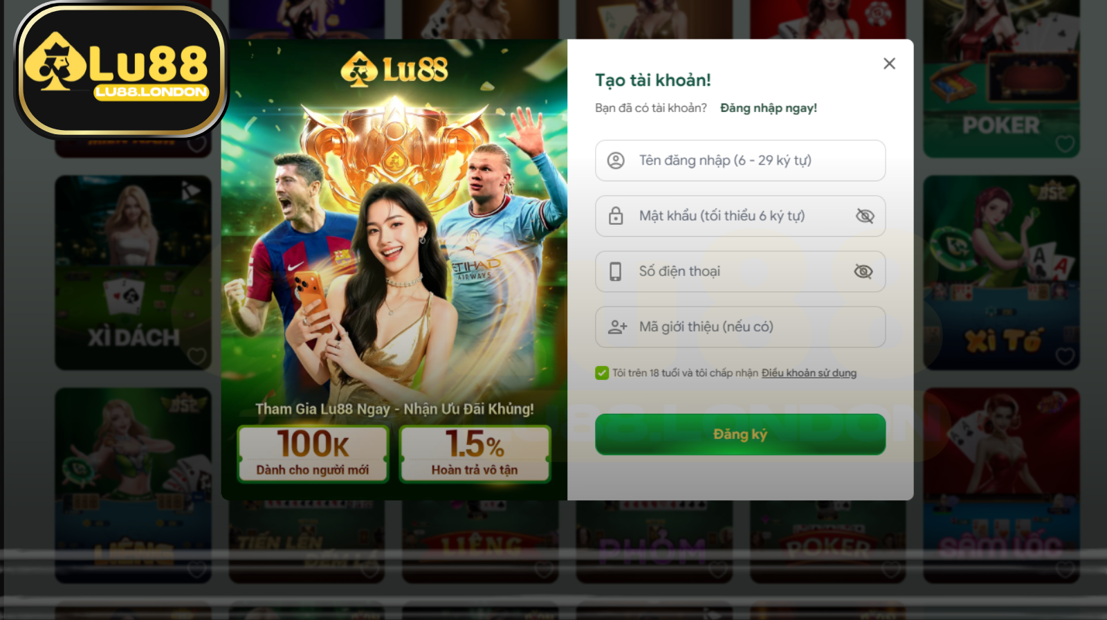 Hướng dẫn đăng ký LU88 thành công chỉ trong 1 phút